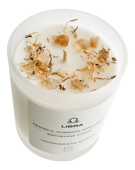 Zodiac Series Crystal Infused Candle - Libra