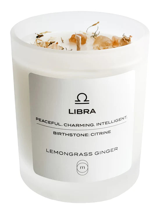 Zodiac Series Crystal Infused Candle - Libra