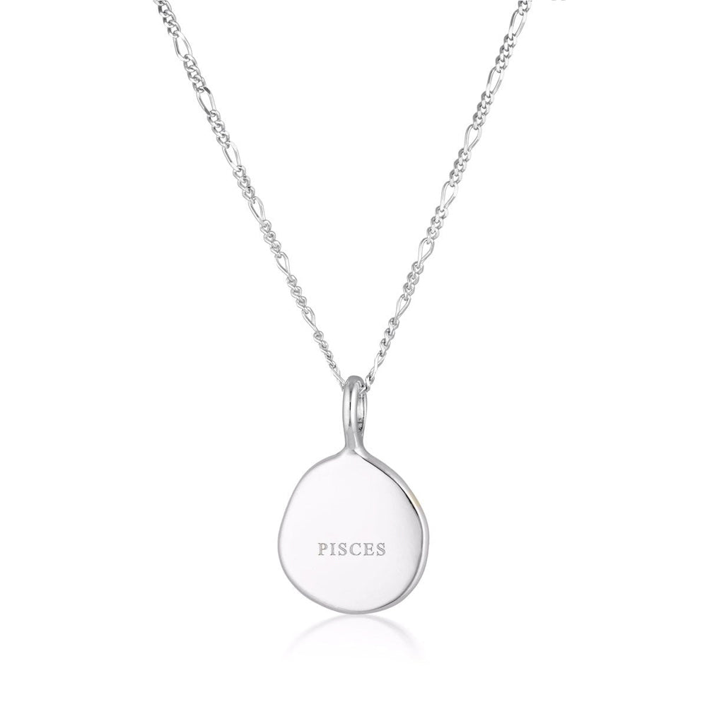 Linda Tahija Zodiac Necklace - Pisces - Silver