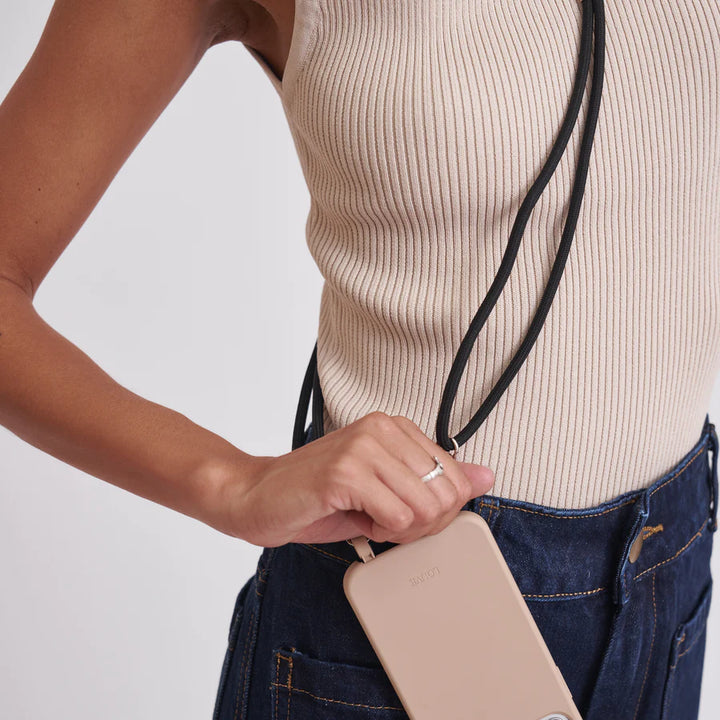 Mystique Black Crossbody Phone Strap