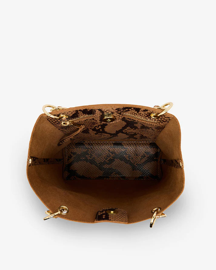 Maya Tote - Caramel Python