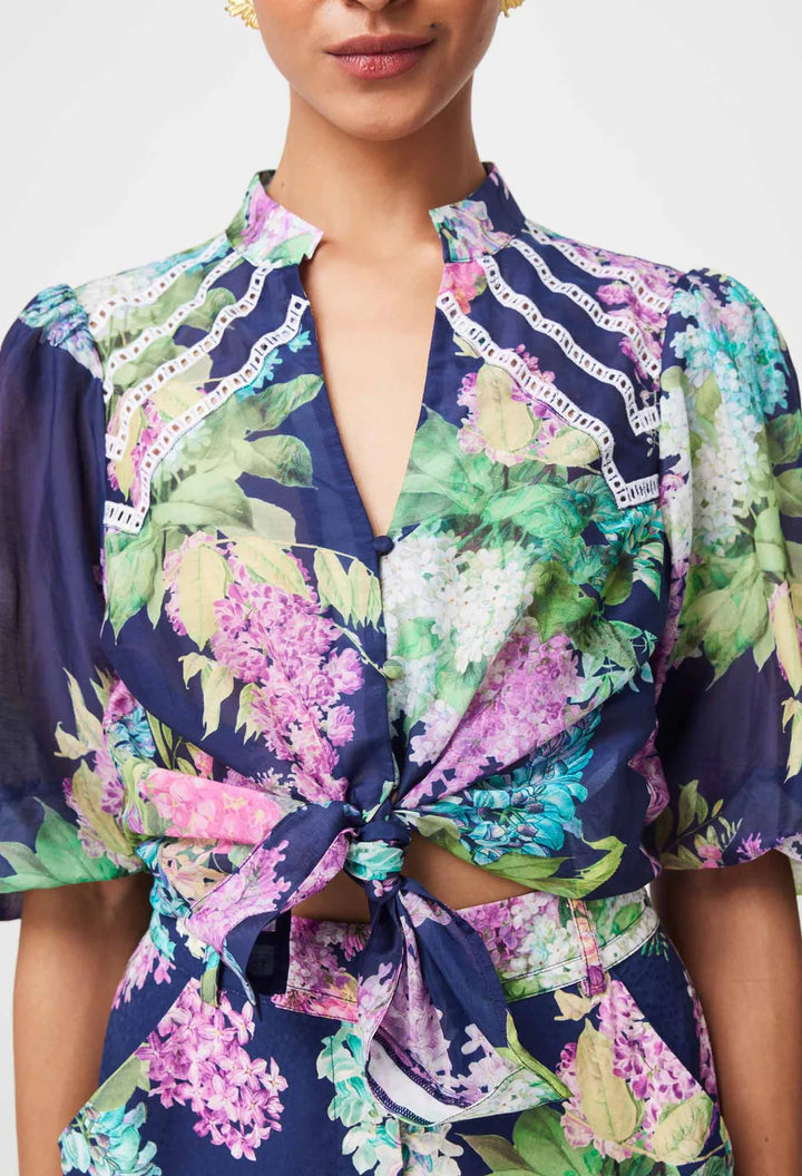 Bahia Top - Navy Wisteria