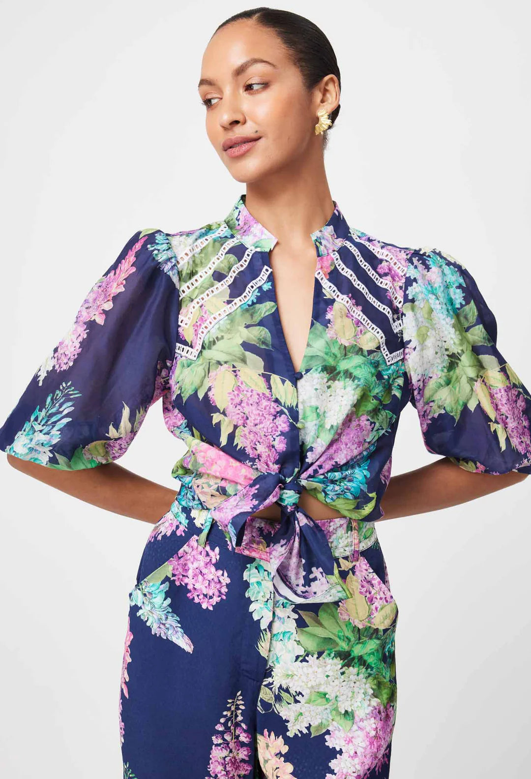 Bahia Top - Navy Wisteria