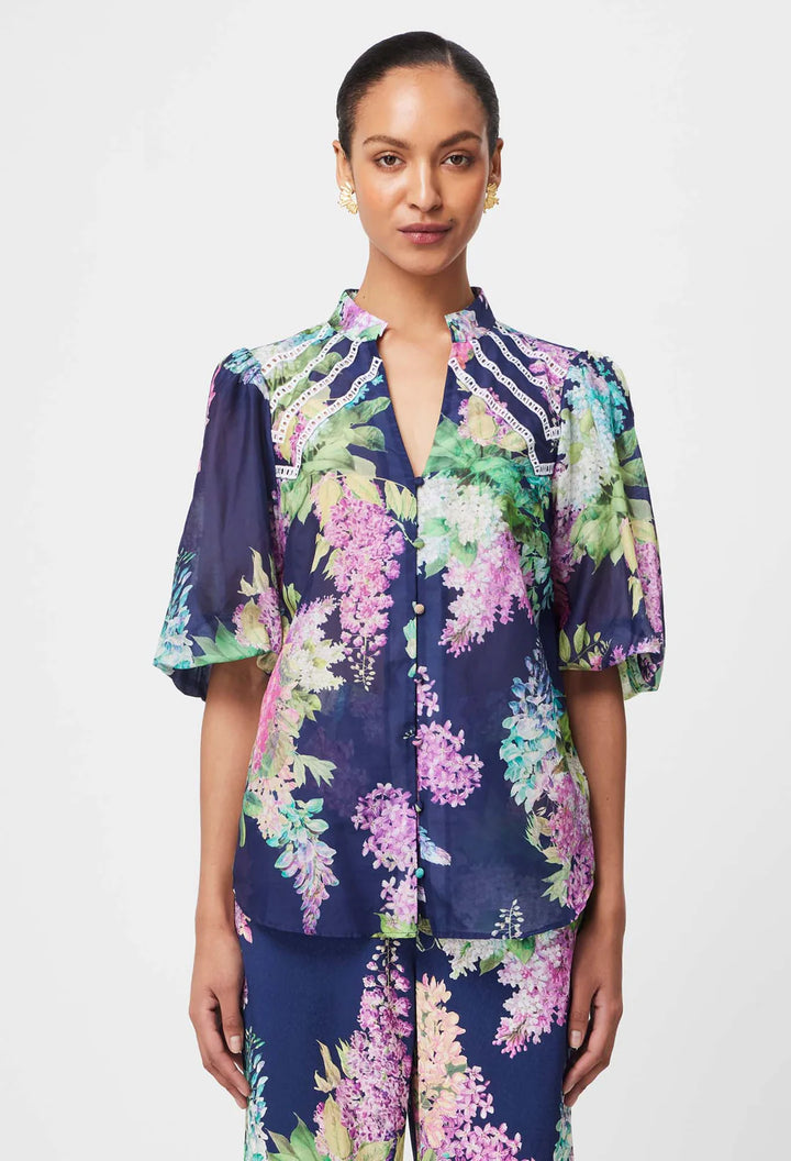 Bahia Top - Navy Wisteria