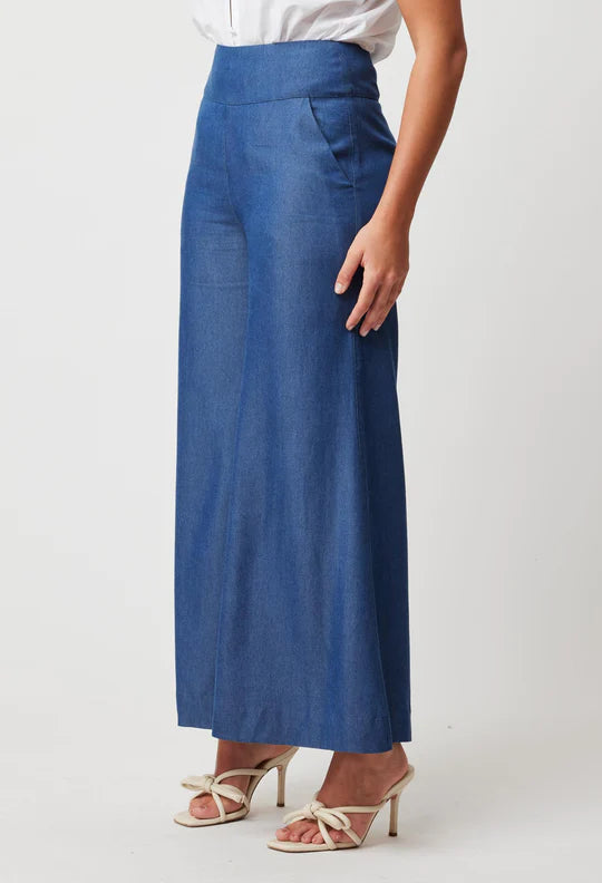 Panama Wide Leg Pant - Dark Denim