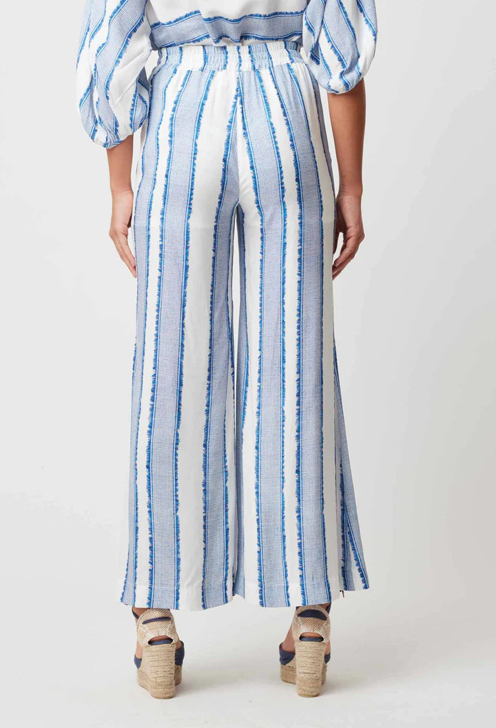 Positano Wide Leg Pant - Sorrento Stripe