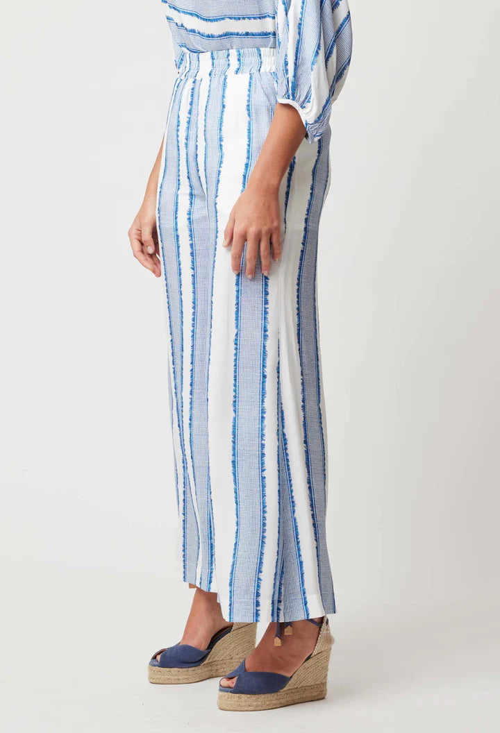 Positano Wide Leg Pant - Sorrento Stripe