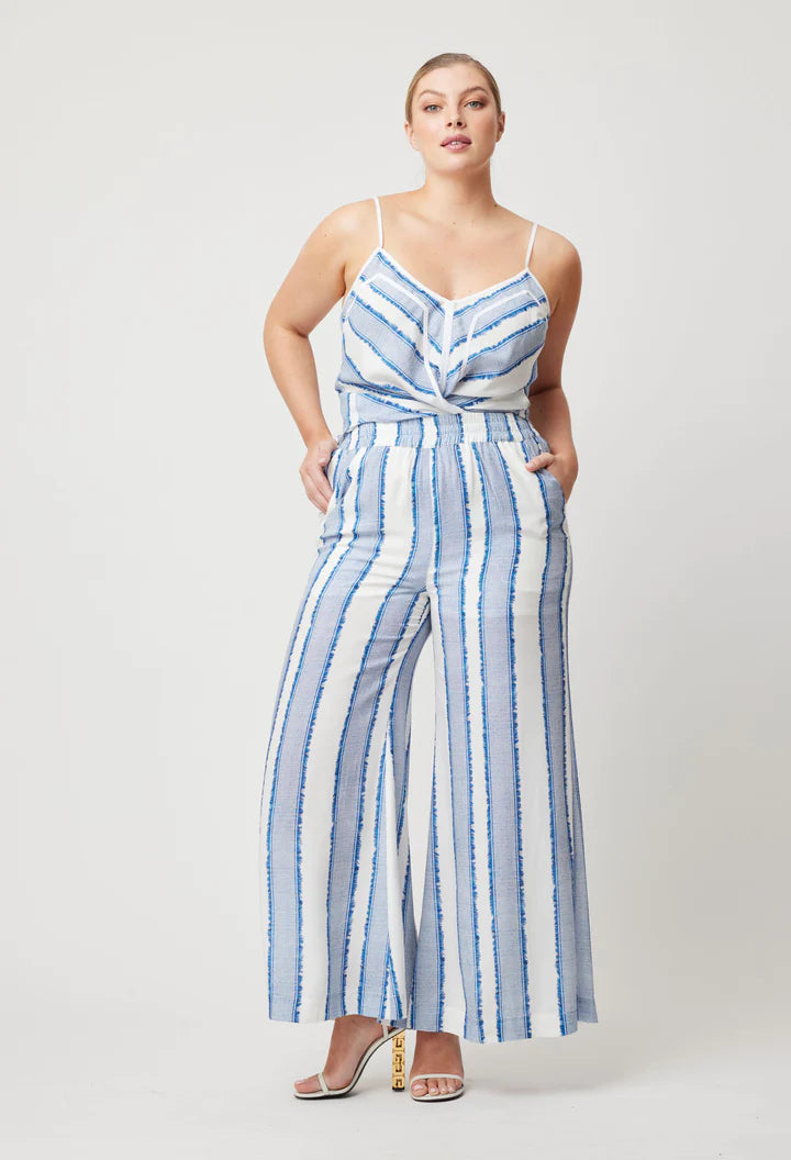 Positano Wide Leg Pant - Sorrento Stripe