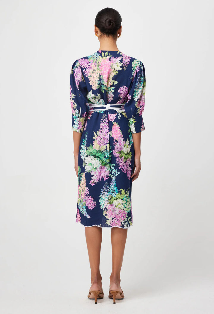 Augustine Dress - Navy Wisteria