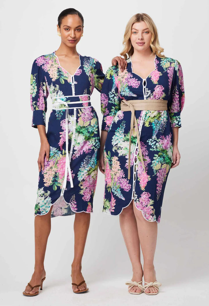 Augustine Dress - Navy Wisteria