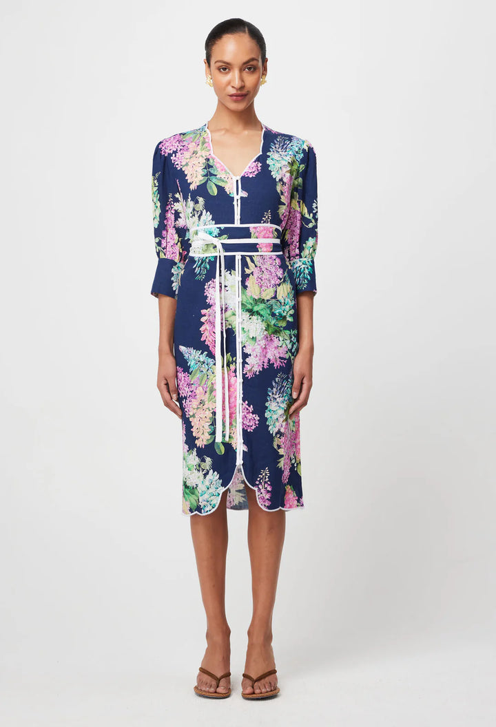 Augustine Dress - Navy Wisteria