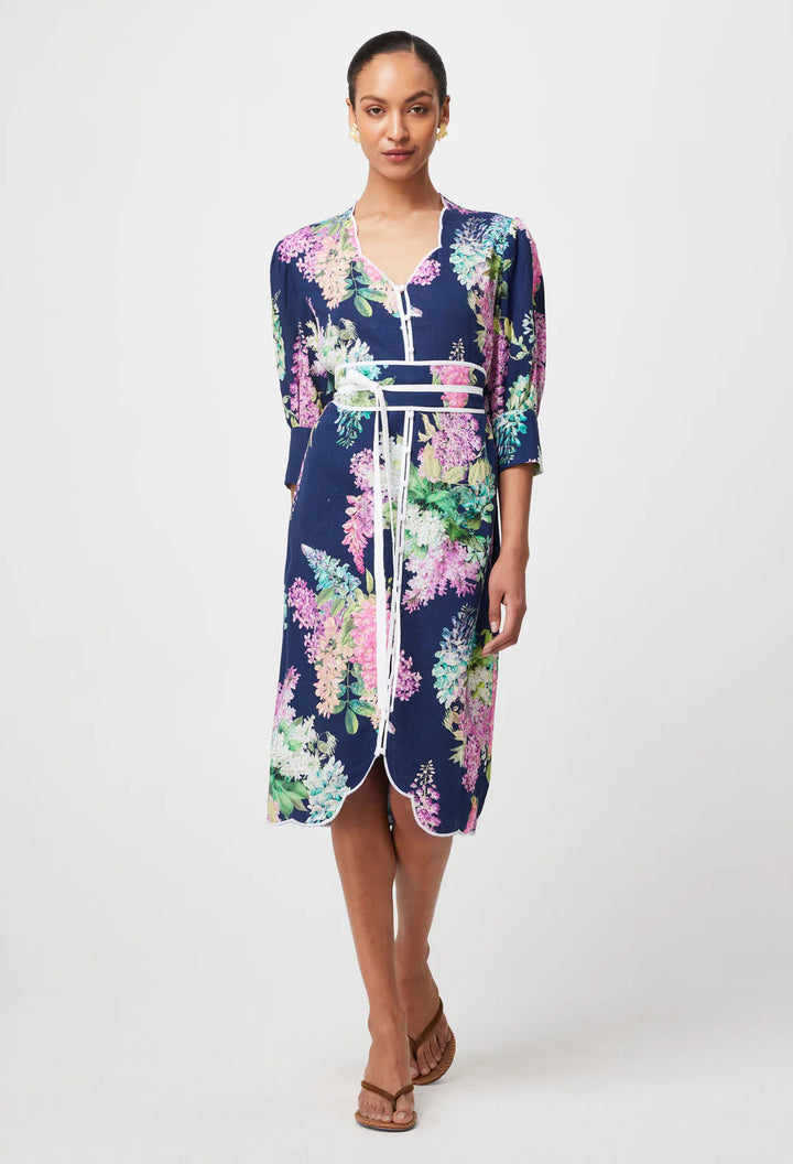 Augustine Dress - Navy Wisteria