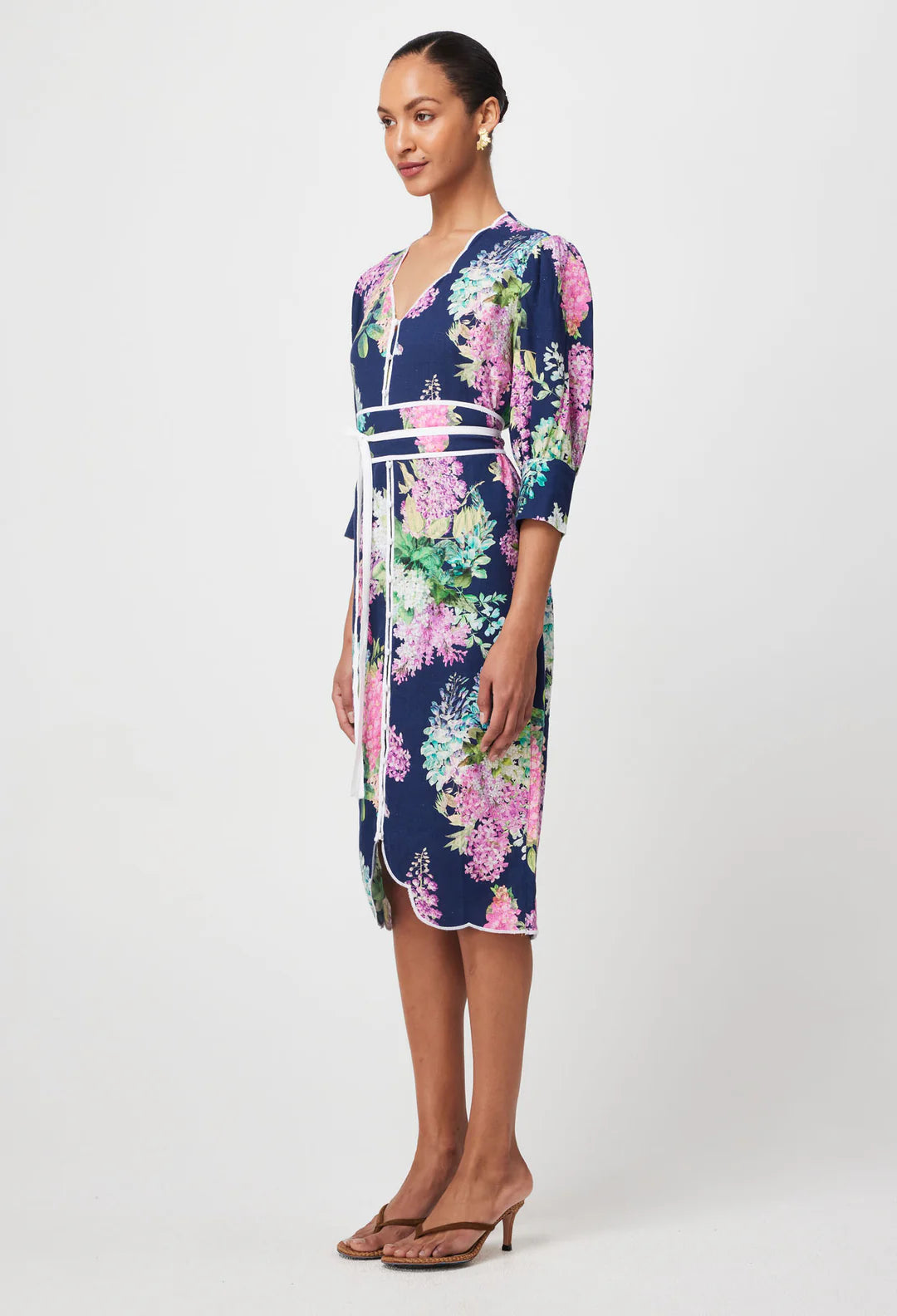 Augustine Dress - Navy Wisteria