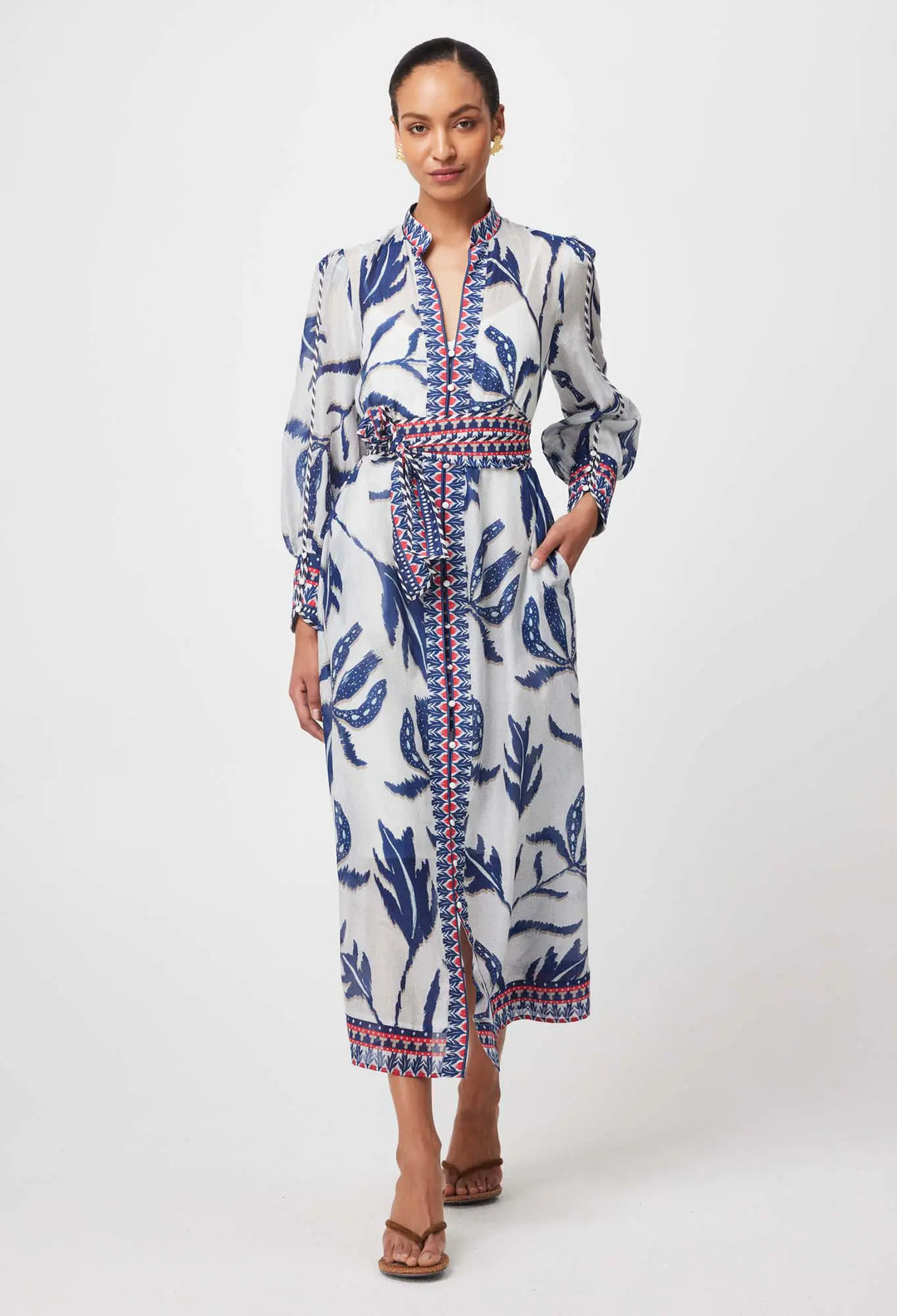 Tierra Midi Dress - Palm Shadow