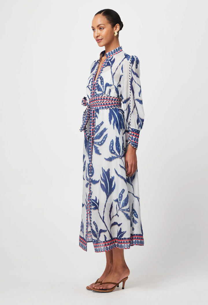 Tierra Midi Dress - Palm Shadow