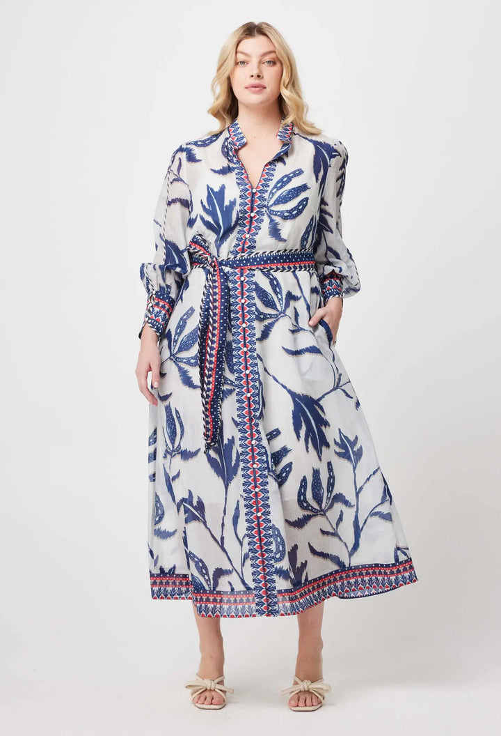 Tierra Midi Dress - Palm Shadow