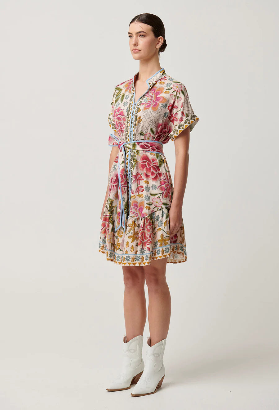 Clementine Linen Viscose Shirtdress - Azalea Fields