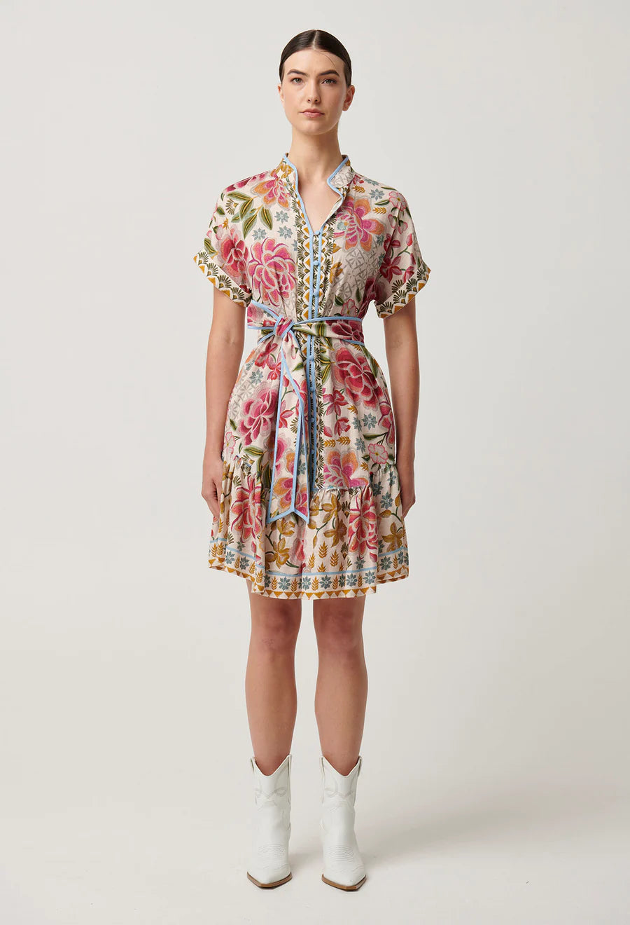 Clementine Linen Viscose Shirtdress - Azalea Fields