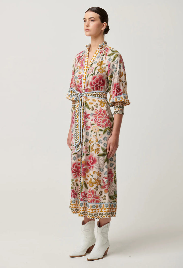 Carmen Viscose Linen Maxi Dress - Azalea Fields