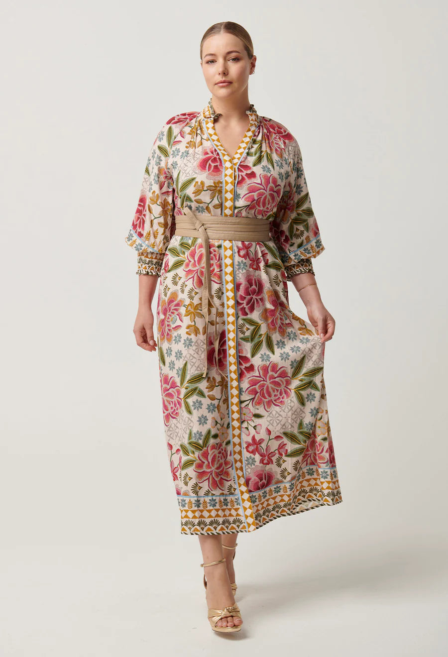 Carmen Viscose Linen Maxi Dress - Azalea Fields