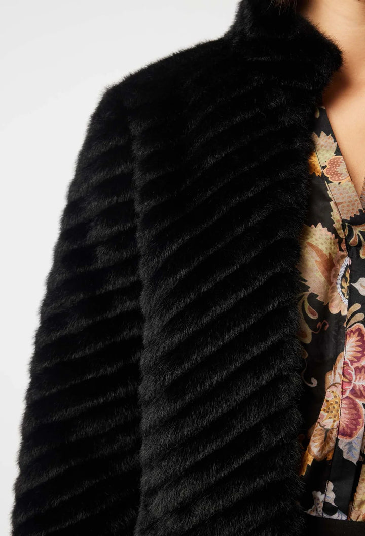 Altair Faux Fur Jacket - Black