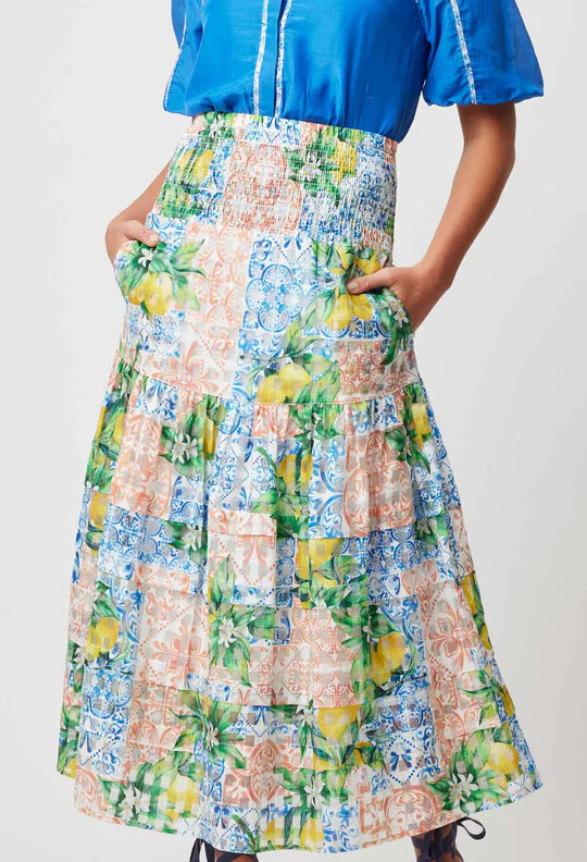 Antigua Maxi Skirt - Limonata Print