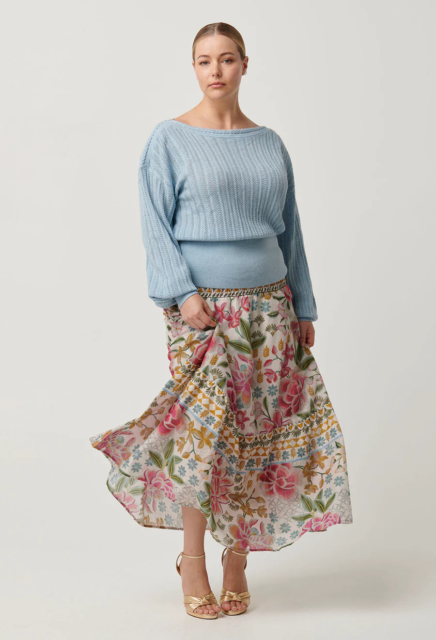 Cordelia Cotton Slub Skirt - Azalea Fields