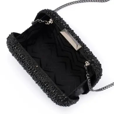 Keren Diamond Hotfix Clutch - Black