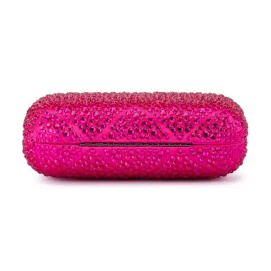 Keren Diamond Hotfix Clutch - Fuchsia