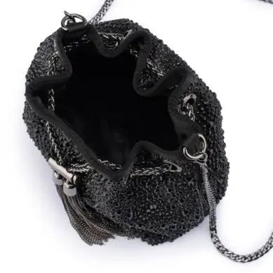 Mika Crystal Pouch - Black