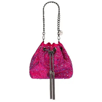 Mika Crystal Pouch - Fuchsia