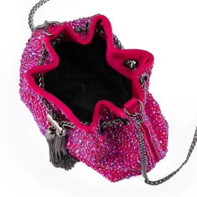 Mika Crystal Pouch - Fuchsia