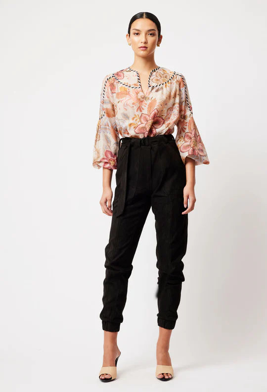 Altair Cotton Silk Top - Aries Floral