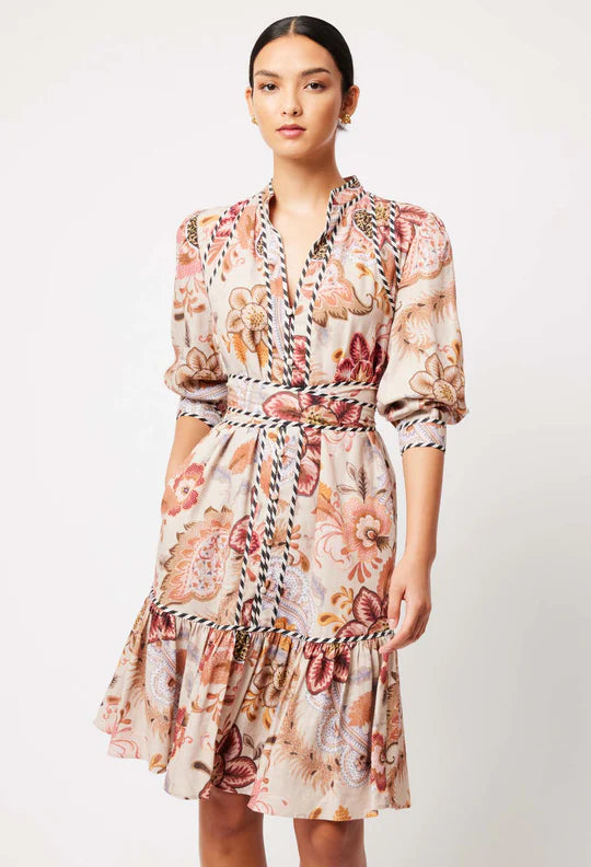 Atlas Linen Viscose Dress - Aries Floral