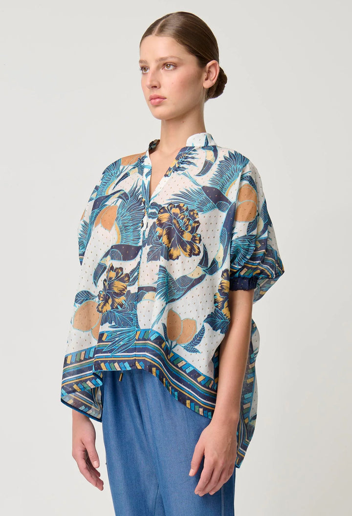 Kimona Coat Top - Tukano Print