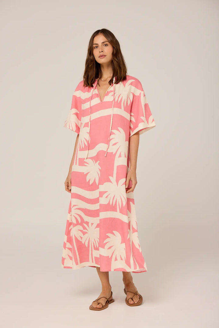 Josie Dress - Geranium Palma Print