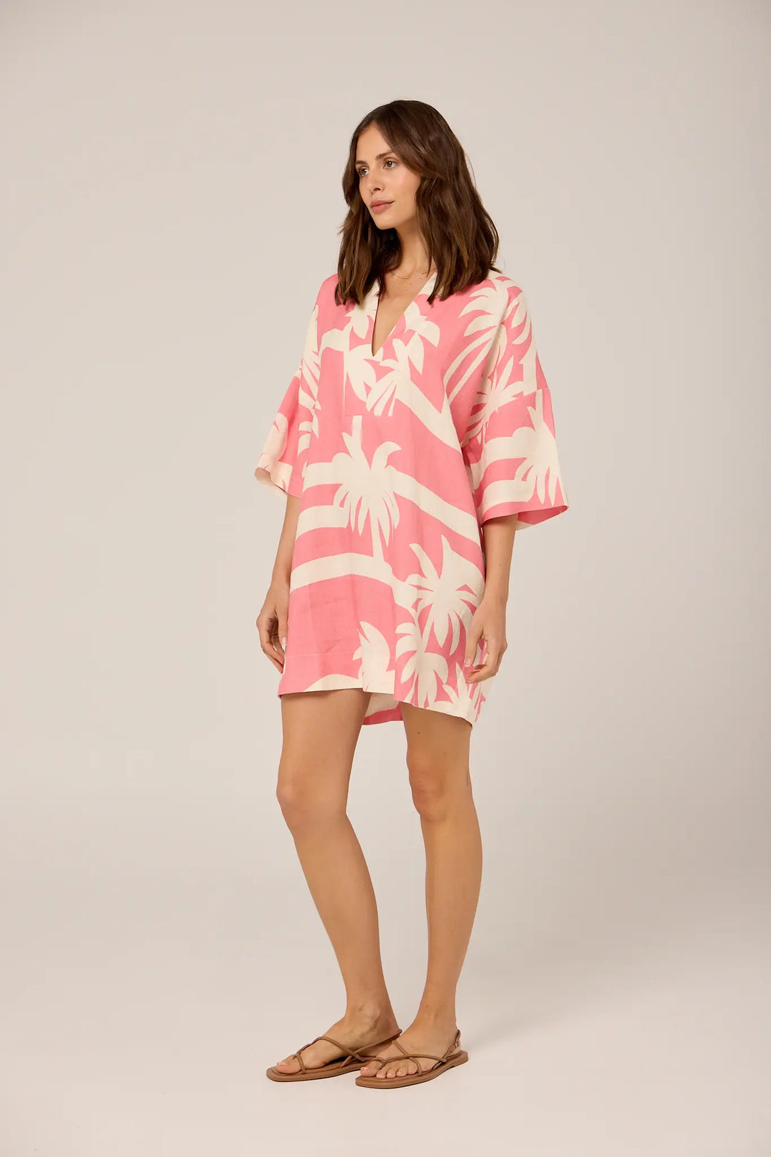 Summer Tunic - Geranium Palma Print