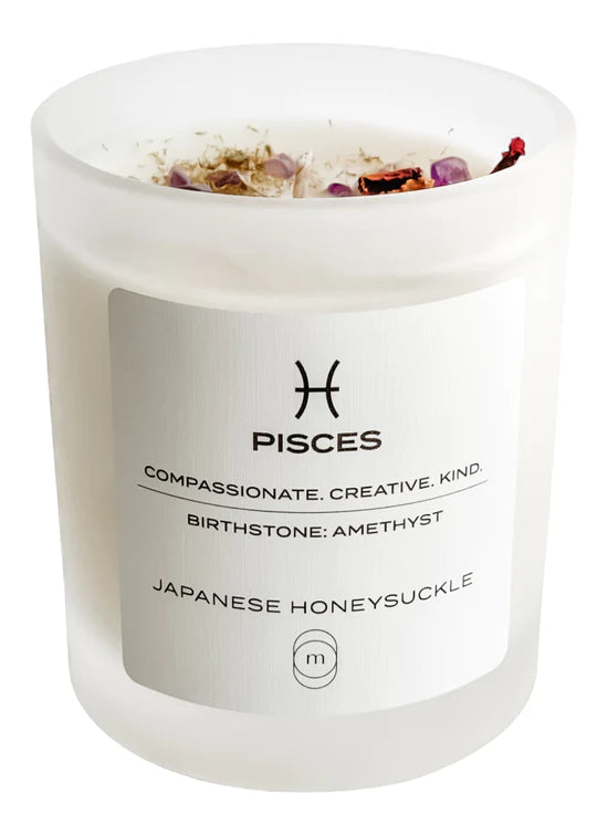 Zodiac Series Crystal Infused Candle - Pisces