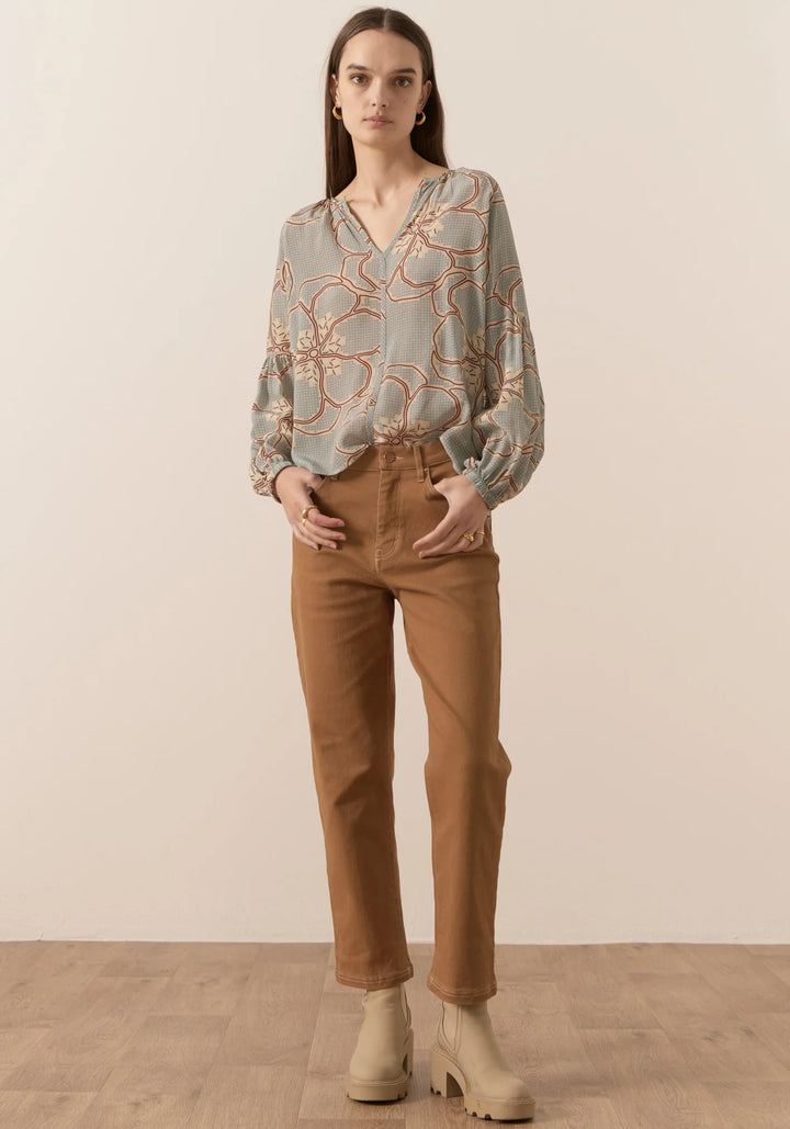 Adler Silk Top - Adler Print