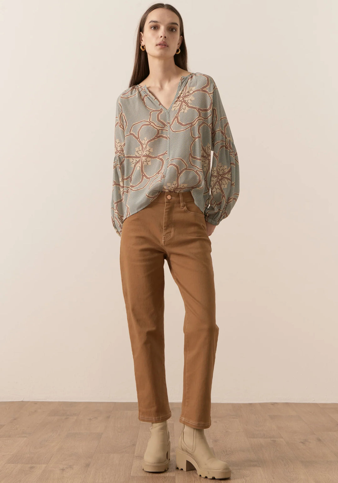 Adler Silk Top - Adler Print