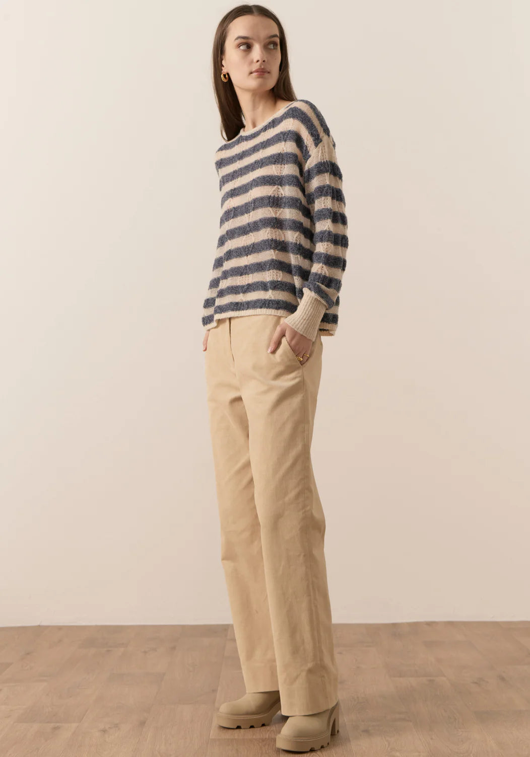 Thomas Corduroy Pant - Ecru