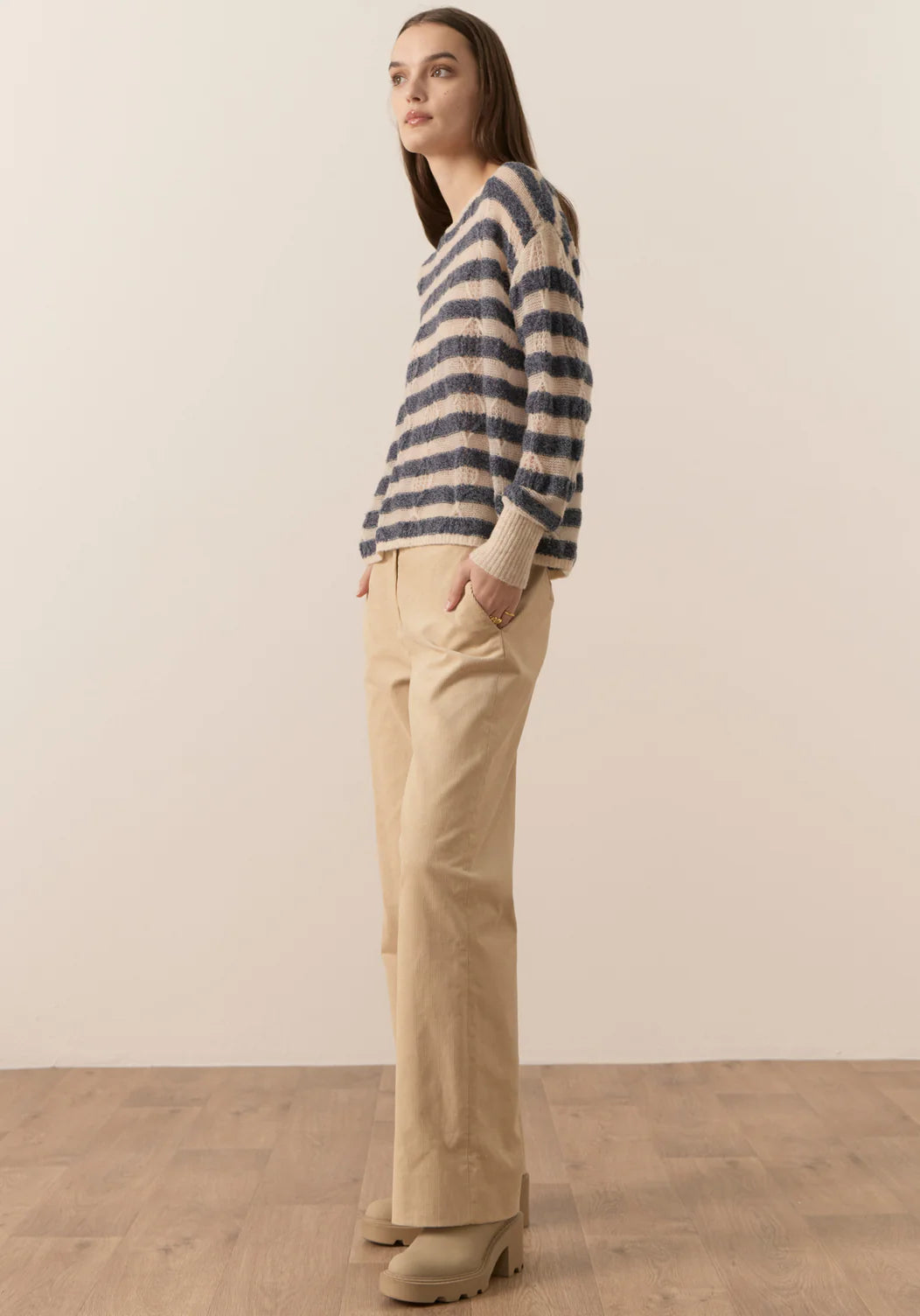 Thomas Corduroy Pant - Ecru