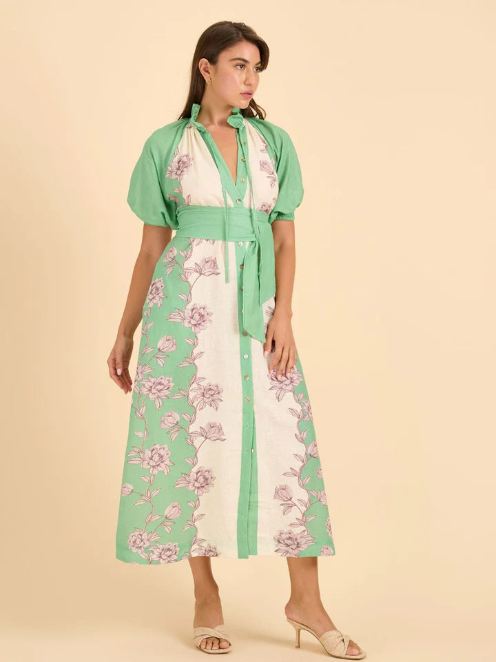 Robe Dress - Emerald Vine