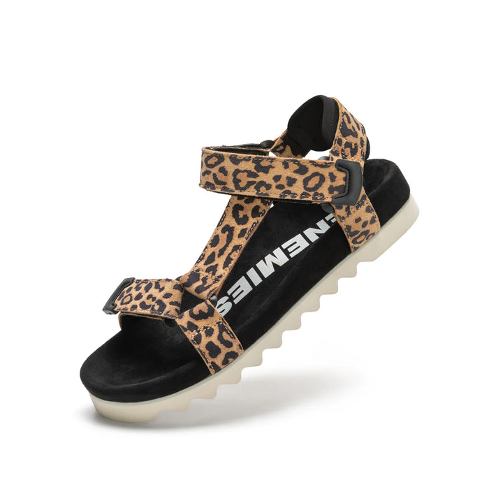 Tooth Wedge Sandal - Leopard