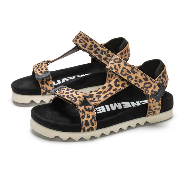 Tooth Wedge Sandal - Leopard