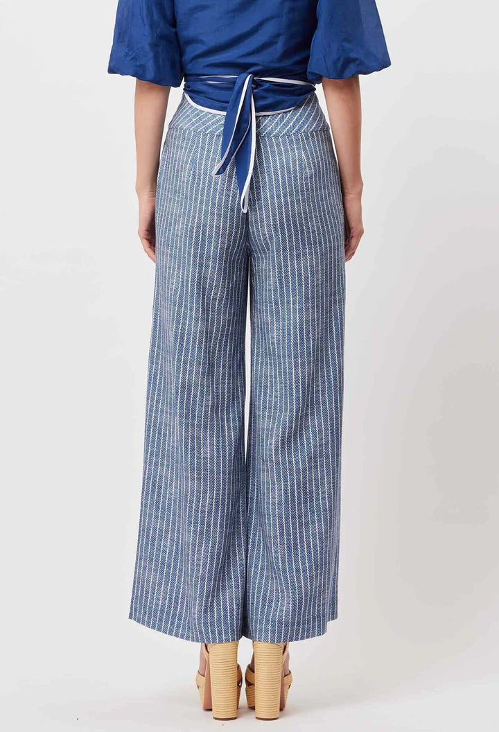 Panama Wide Leg Pant - Del Mar Stripe