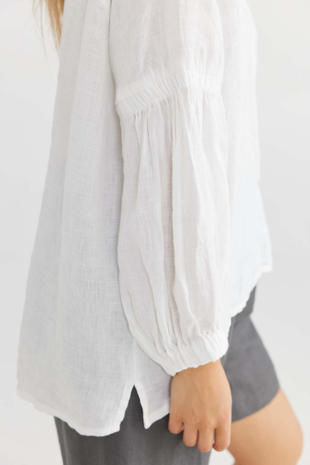 Salerno Top - White Linen