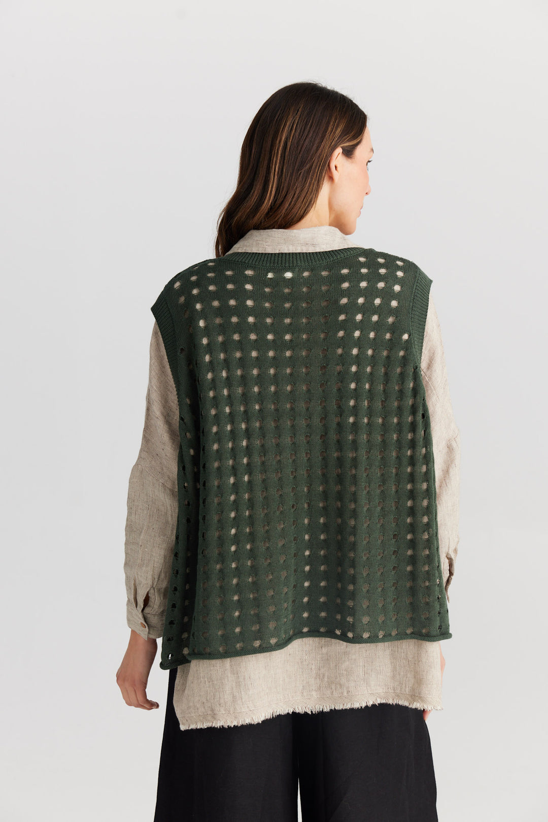 Nola Knit Vest - Forest