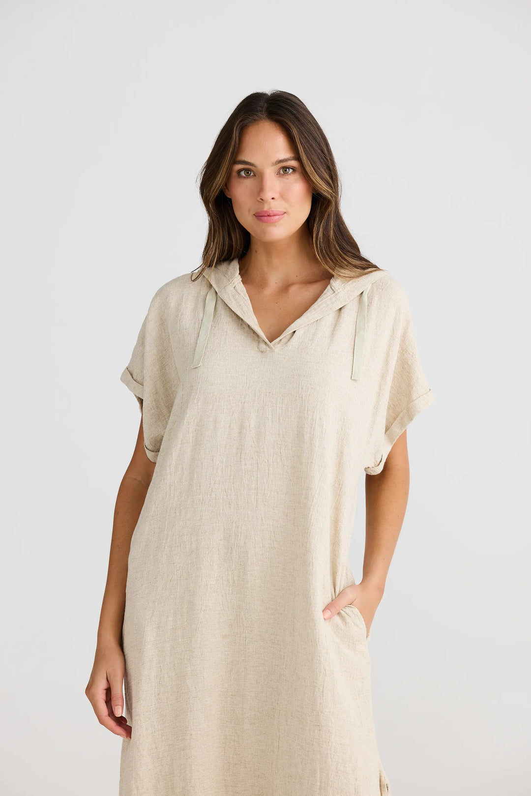 Cuban Tunic - Natural Jaquard