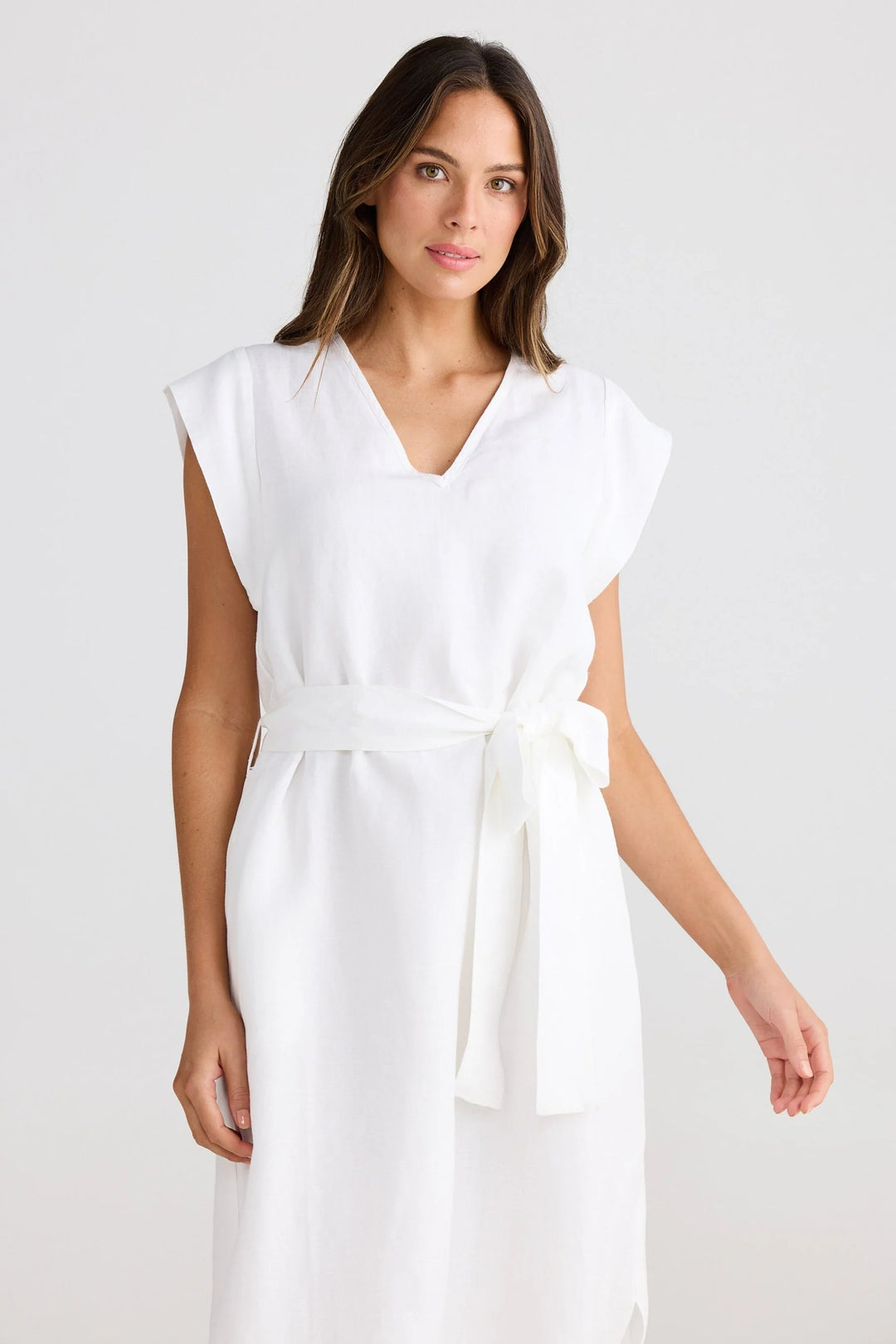 Sebou Dress - White Linen